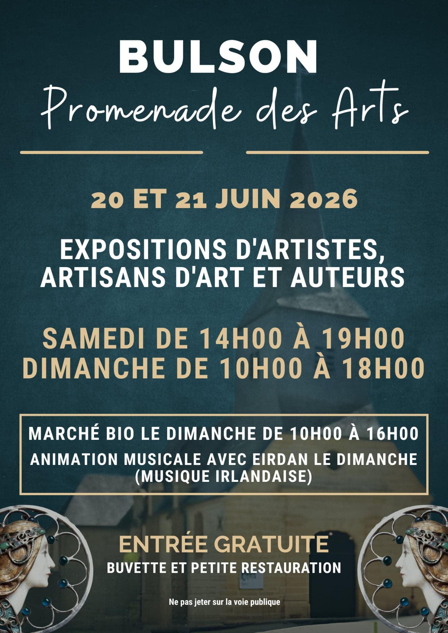Image de couverture pour l'actualité :Ma participation au Salon PROMENADE DES ARTS, le 20 et 21 juin 2026 à Bulson 